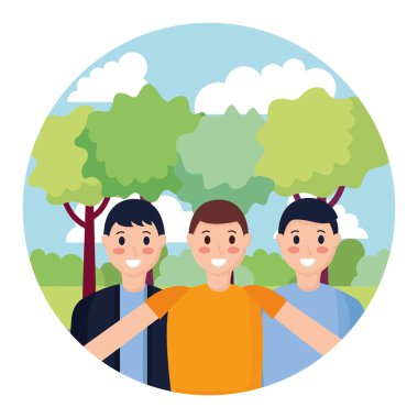 İnsanlar alarak selfie