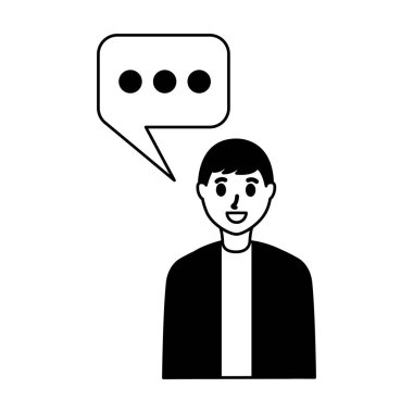 adam konuşma balonu