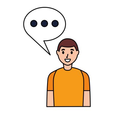 adam konuşma balonu