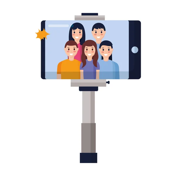 Mensen nemen selfie — Stockvector