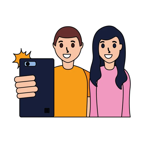 Menschen machen Selfie — Stockvektor