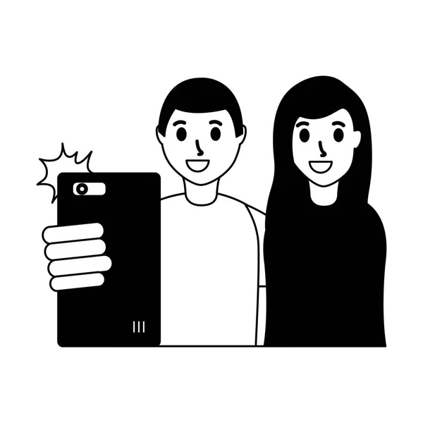 Personas tomando selfie — Archivo Imágenes Vectoriales