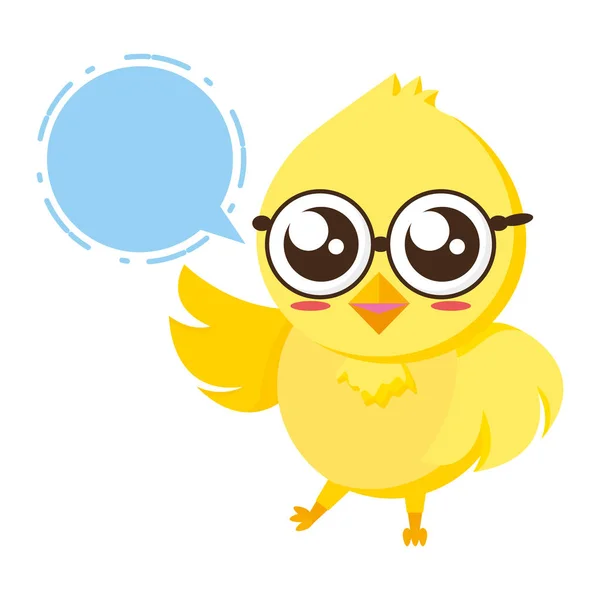 Мило chick мультфільм — стоковий вектор