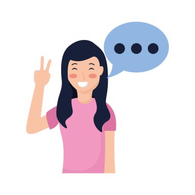 kadın konuşma balonu