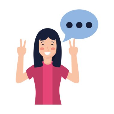 kadın konuşma balonu