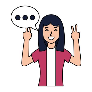 kadın konuşma balonu