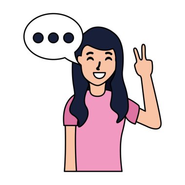 kadın konuşma balonu