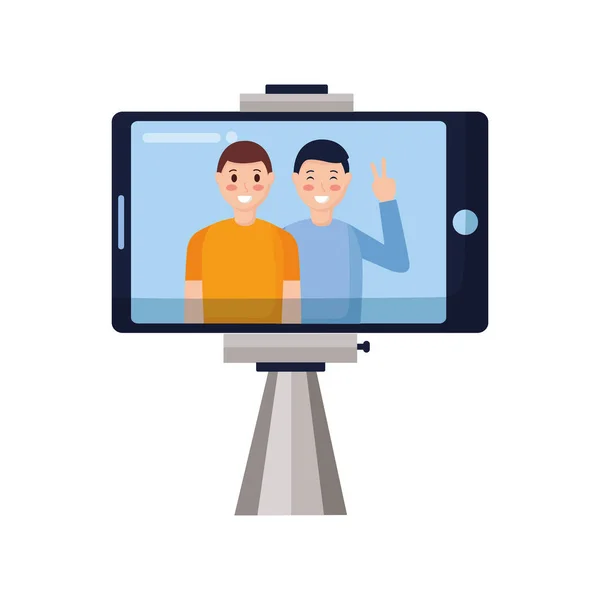 Personas tomando selfie — Vector de stock