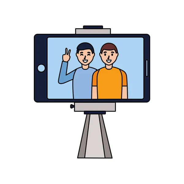 Personas tomando selfie — Vector de stock