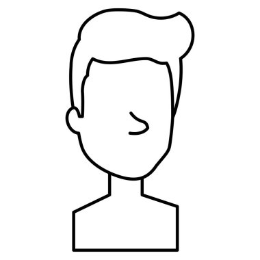 genç adam gömleksiz avatar karakter