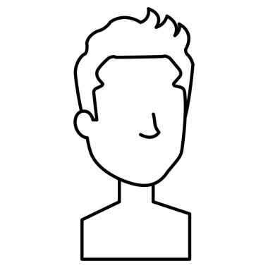 genç adam gömleksiz avatar karakter