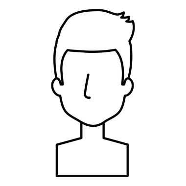 genç adam gömleksiz avatar karakter