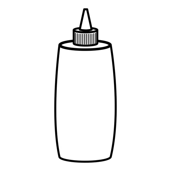 Bottiglia di ketchup icona isolata — Vettoriale Stock