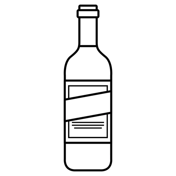 Значок вина бутылку напитка — стоковый вектор