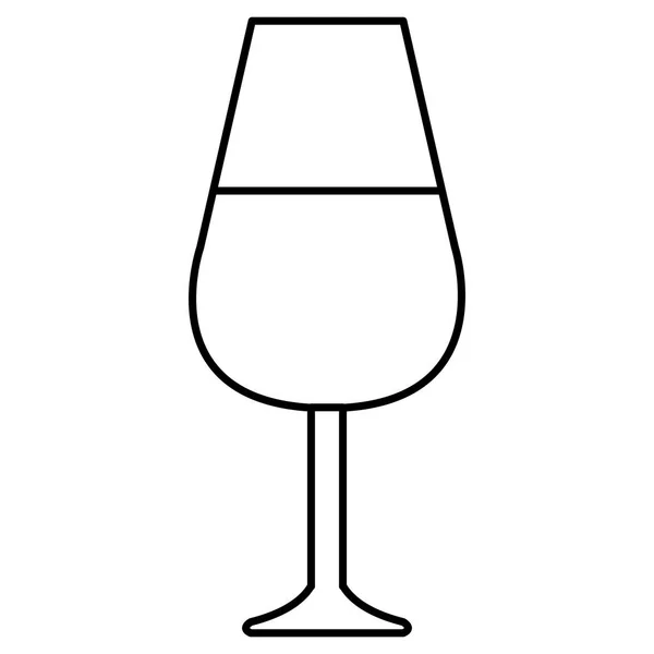 Wijn beker glas icoon — Stockvector