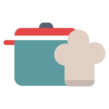 mutfak pot ile şapka şef