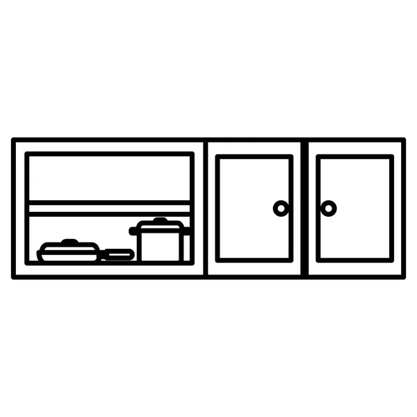 厨房用餐具架子 — 图库矢量图片