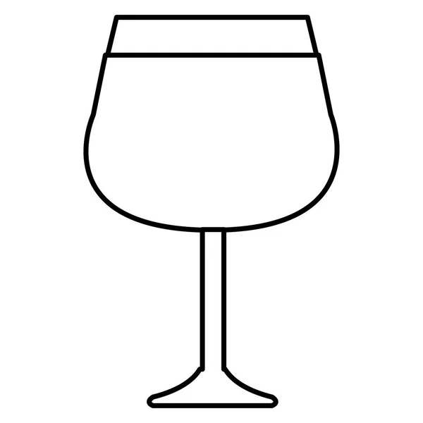 Wijn beker glas icoon — Stockvector