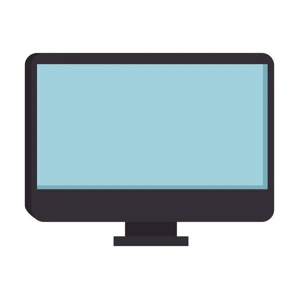 Ikona na białym tle monitor komputera — Wektor stockowy