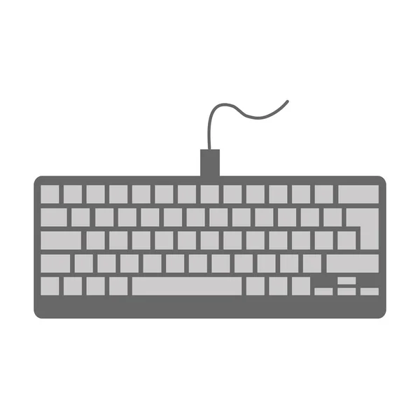 Computer keyboard isolated icon — Stock Vector