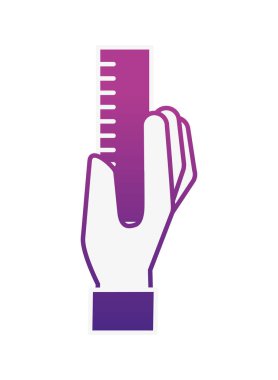 grafik tasarımcı el holding cetvel