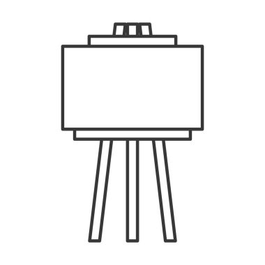 Boş tahta tripod sanatsal aracı