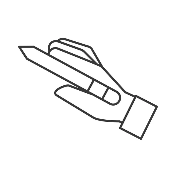 Grafik-Designer Hand hält Stift-Tool — Stockvektor