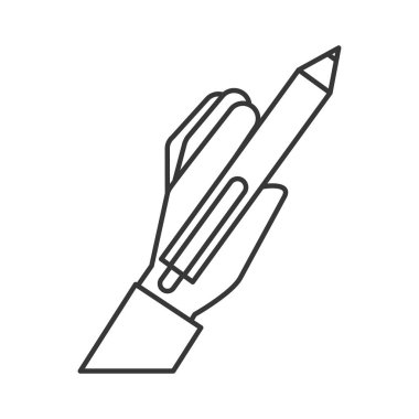 kalem yazma tedarik tutan el