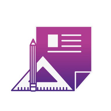 Kağıt boş üçgen cetvel ve kalem malzeme