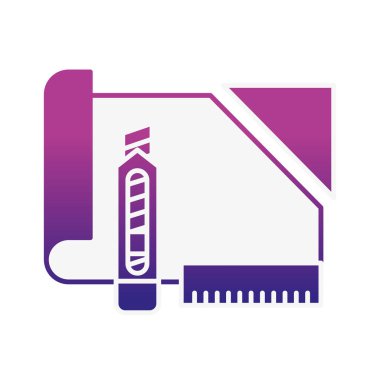 Kağıt cetvel iş kesme kesici grafik tasarım