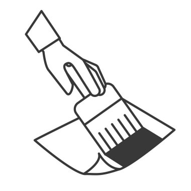 boya fırçası sanatsal aracı tutan el