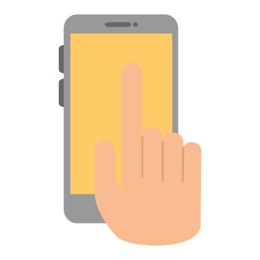 smartphone aygıt ile el