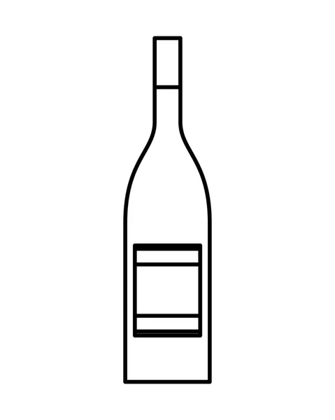 Flaska drink dryck alkohol isolerade — Stock vektor