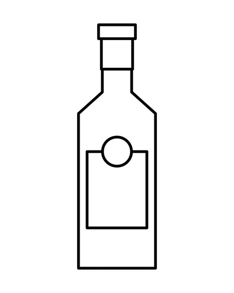 Flaska drink dryck alkohol isolerade — Stock vektor