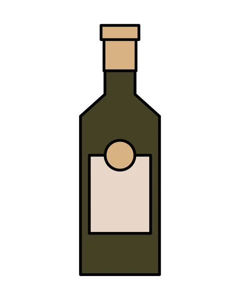 Bebida botella bebida alcohol aislado — Vector de stock