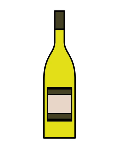 Bouteille boisson alcool isolé — Image vectorielle