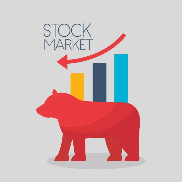 Mercado bursátil financiero — Vector de stock