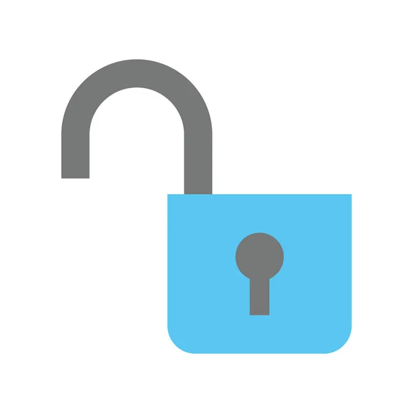 Símbolo de proteção de segurança de cadeado aberto — Vetor de Stock