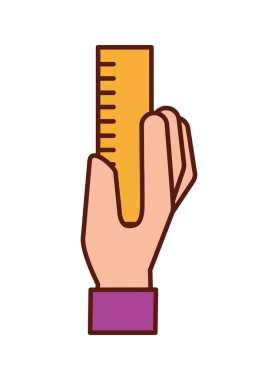 grafik tasarımcı el holding cetvel