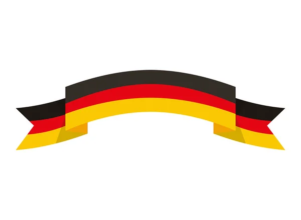 Alemania bandera de la cinta símbolo nacional — Vector de stock