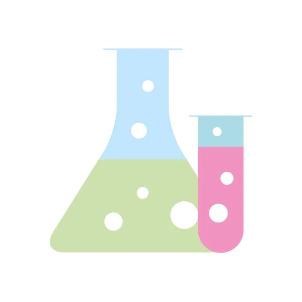 Wissenschaft Labor Reagenzglas Becherkolben — Stockvektor