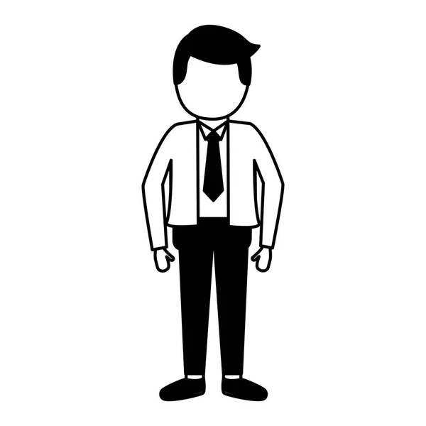 Uomo d'affari con cravatta — Vettoriale Stock