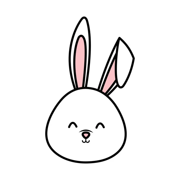 Милий персонаж голови кролика — стоковий вектор