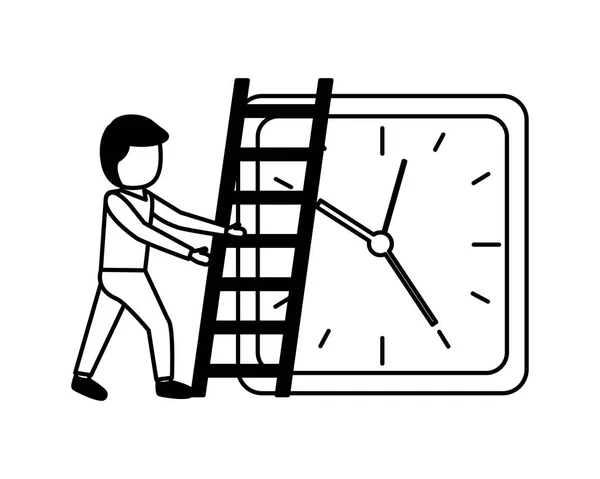 Hombres de negocios reloj tiempo — Vector de stock