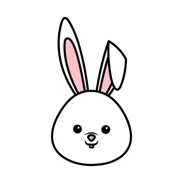 Милий персонаж голови кролика — стоковий вектор
