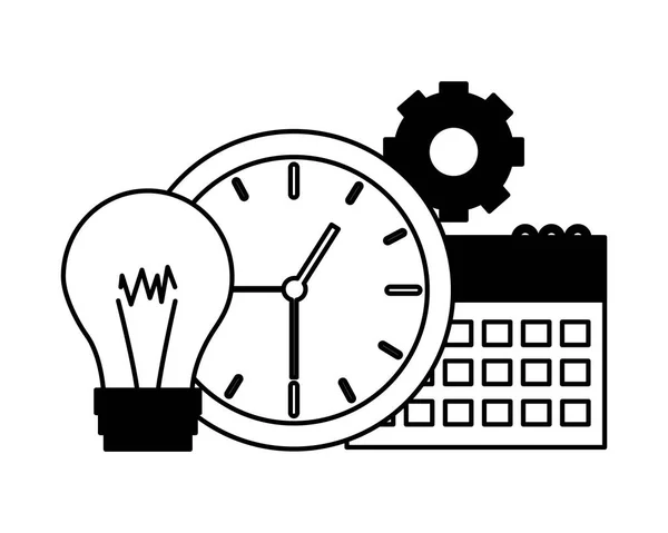 Work clock bulb — Stock Vector