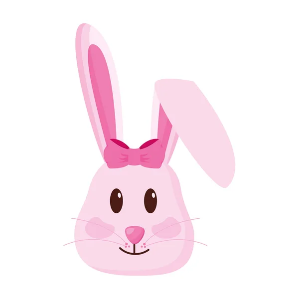Mignon visage de lapin — Image vectorielle