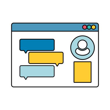 Web sayfası şablonu izole simgesini