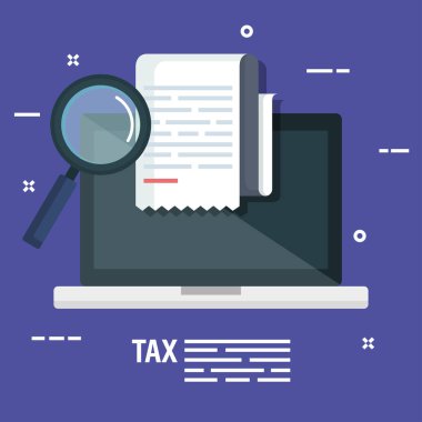 cam ve fatura raporu büyüteç ile dizüstü bilgisayar