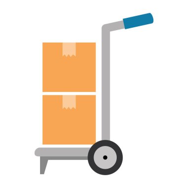 Kutu dağıtım servisi olan bir araba.